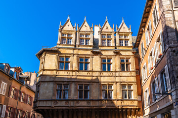 Fototapeta premium House called Armagnac, square of the Olmet in Rodez, Aveyron, Occitanie, France