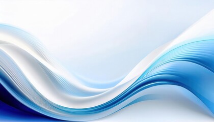 Fototapeta premium Modern Fluid Abstract Background Design Featuring Blue and White Wave Like Textures for Technology, Healthcare, or Branding Concepts, Ideal for Websites, Presentations, or Social Media Graphics