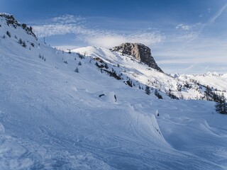 Serre Chevalier Ski Resort Snowy Mountain Landscape