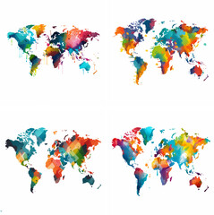 Obraz premium World map Globe Geography Continents Countries Oceans Atlas Cartography Earth Location Latit