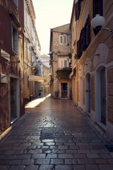 Obraz premium Street in historic center of Zadar old town, Croatia
