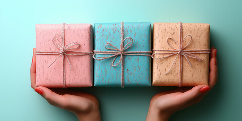 hand holding a gift box