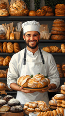 A bakery with a modern minimalist style and a flat design