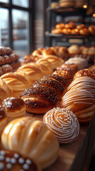 A bakery with a modern minimalist style and a flat design