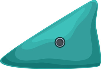 Close up of a turquoise climbing hold, highlighting the mounting hole for secure and reliable installation on a climbing wall