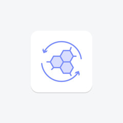 Fototapeta premium Collagen duotone line icon , vector, pixel perfect, illustrator file