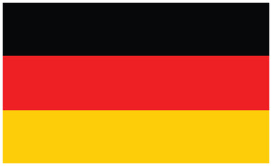 Obraz premium Flag of Germany. Vector rectangle flag with white frame