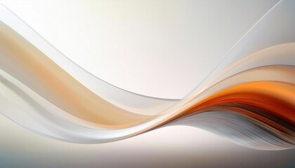Obraz premium Elegant Abstract Fluid Wave Design with Orange Gradient Highlights. Perfect for Minimalist Branding, Presentation Templates, Website Backgrounds, or Modern Aesthetic Digital Projects