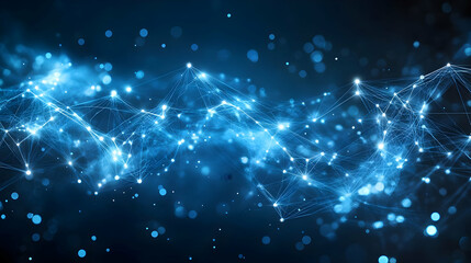 Fototapeta premium Abstract Blue Network Background Illustration