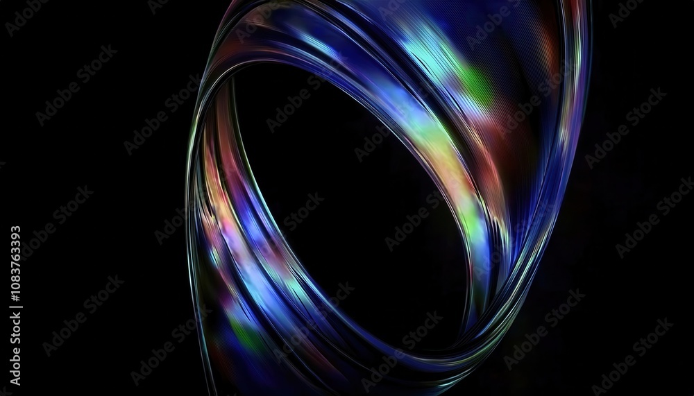 Poster vivid iridescent flowing wave abstract. high quality modern gradient texture for digital art, creati