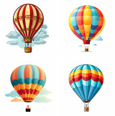 Obraz premium Hot air balloon Ballooning Flight Airship Sky Floating Balloon ride Lift-off Envelope Burner