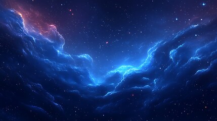 Fototapeta premium Dark blue night sky with stars representing, Beautiful blue sky background