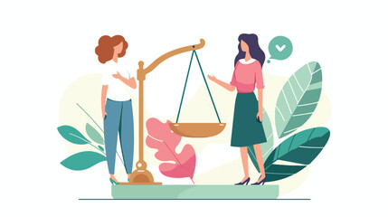 Deciding Between Career Woman, Housewife, or Both - Professional Illustration Showing Choices for Modern Women in Work and Home Life