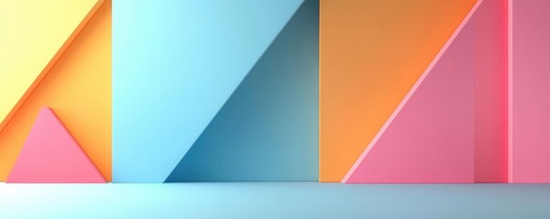 A vibrant design featuring colorful geometric shapes and smooth gradients, creating a modern and abstract visual composition.