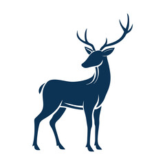 Obraz premium Alone Deer Vector Design – Majestic Wildlife Illustration for Nature and Wilderness Themes