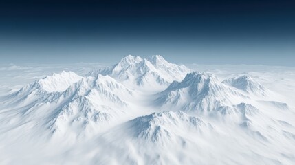 Obraz premium Majestic snow-capped peaks remote mountain range nature photography serene environment aerial view wonder of the wilderness