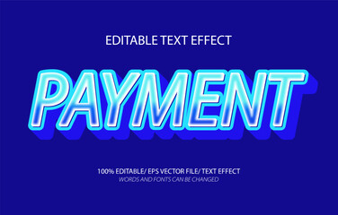 Fototapeta premium Payment editable text effect, 3D editable text template