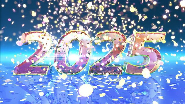2025 New Year animation. Best for New Year's Eve, friends party, and other event
