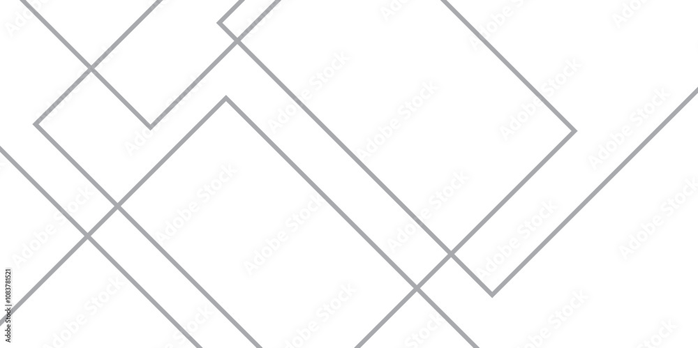 Leinwandbilder grey geometric overlapping square seamless pattern. modern white transparent material in triangle te
