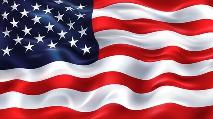 Obraz premium A red, white and blue American flag with stars