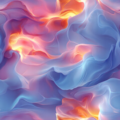 Obraz premium High resolution illustrations of abstract pastel waves, gentle feathered swirls, soft and dreamy textures, calming fluid motion, seamless design