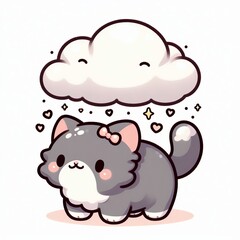 Obraz premium Nimbus the Raincloud Cat