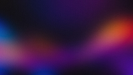 Vibrant Color Gradient with Blurred Grain Texture - Abstract Neon Glowing Background, Creative and Psychedelic Design for Digital Displays and Web Banners