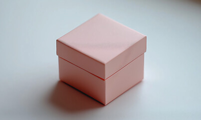 Obraz premium a pink color box for mockup on a white isolated background