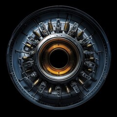 Obraz premium Circular engine nozzle design for engineering projects and innovation