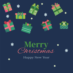  christmas gift collection and element