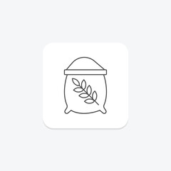 Fototapeta premium Flour thinline icon , vector, pixel perfect, illustrator file