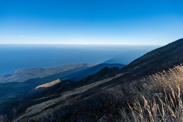 利尻山の夕暮れ