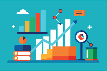 Fototapeta premium business benchmarking vector illustration