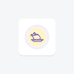Fototapeta premium Chicken color circle icon , vector, pixel perfect, illustrator file