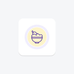 Obraz premium Salad Bowl color circle icon , vector, pixel perfect, illustrator file