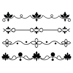 Fototapeta premium Elegant Divider Ornaments Vector Illustration Set.