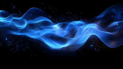 Fototapeta premium Abstract Blue Energy Wave Background