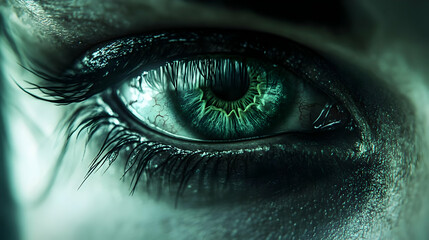 Fototapeta premium Mystic Green Eye Illustration