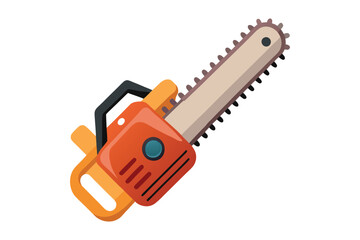 Naklejka premium hand chainsaw vector icon with white background
