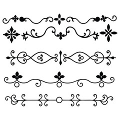 Obraz premium Elegant Divider Ornaments Vector Illustration Set.