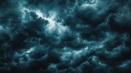 Dark Storm Clouds with Lightning