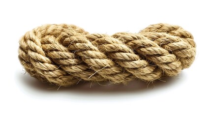 Fototapeta premium Hemp rope isolated on white background