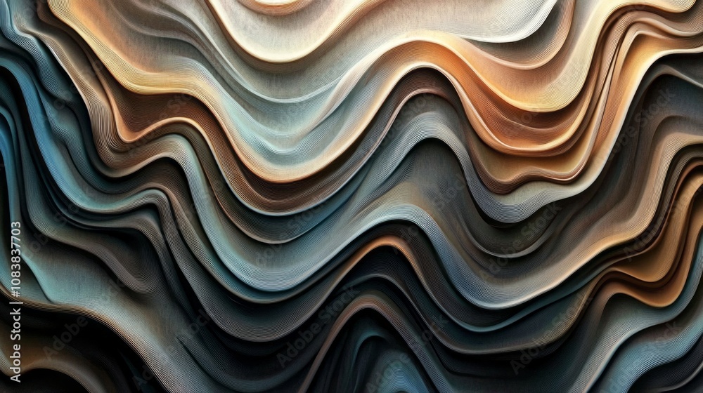 Poster the image is a colorful abstract painting of a wave