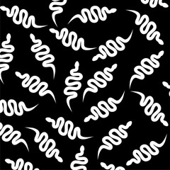 Obraz premium Snake seamless pattern isolated on black background