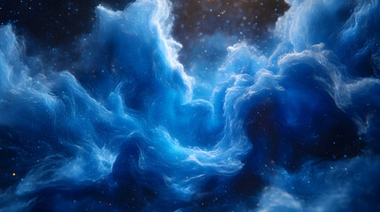 Celestial Nebula 3D Abstract Background