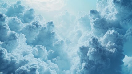 The sky is filled with clouds, and the blue color is dominant