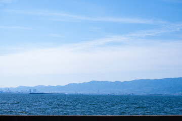 夏の空と海
