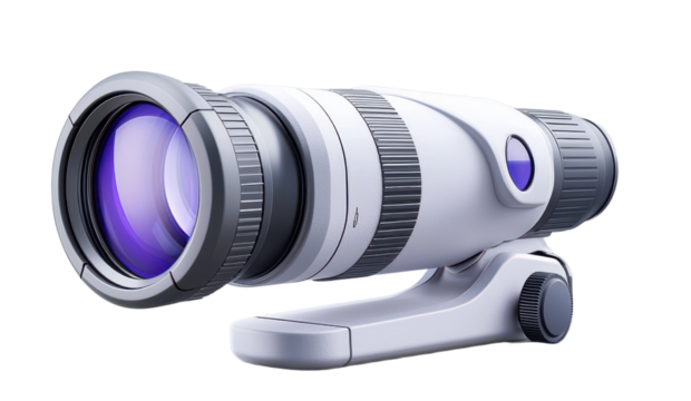 High Tech Zoom Lens  Professional Camera Lens  Modern Photography Equipment  Cinematic  on transparent background