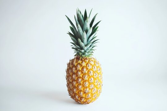 Ananas Ganz Frucht Nahaufnahme Tropische Frucht Lebensmittel Fotografie Exotik Gesundheit Studioaufnahme Sommer Frische Vitamin C Detailaufnahme Obst Natur &Auml;sthetik Minimalis