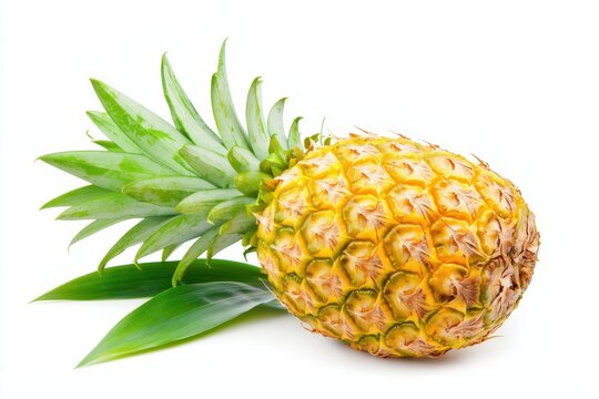 Ananas Ganz Frucht Nahaufnahme Tropische Frucht Lebensmittel Fotografie Exotik Gesundheit Studioaufnahme Sommer Frische Vitamin C Detailaufnahme Obst Natur &Auml;sthetik Minimalis